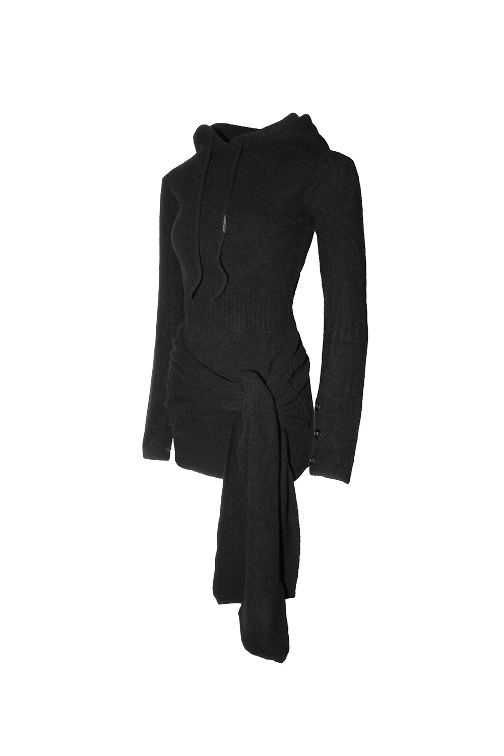 S draped knit dress mini