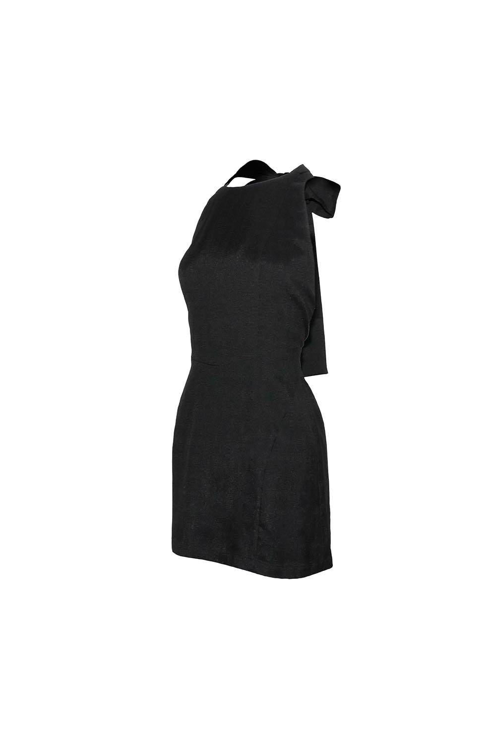 S backless halter dress mini