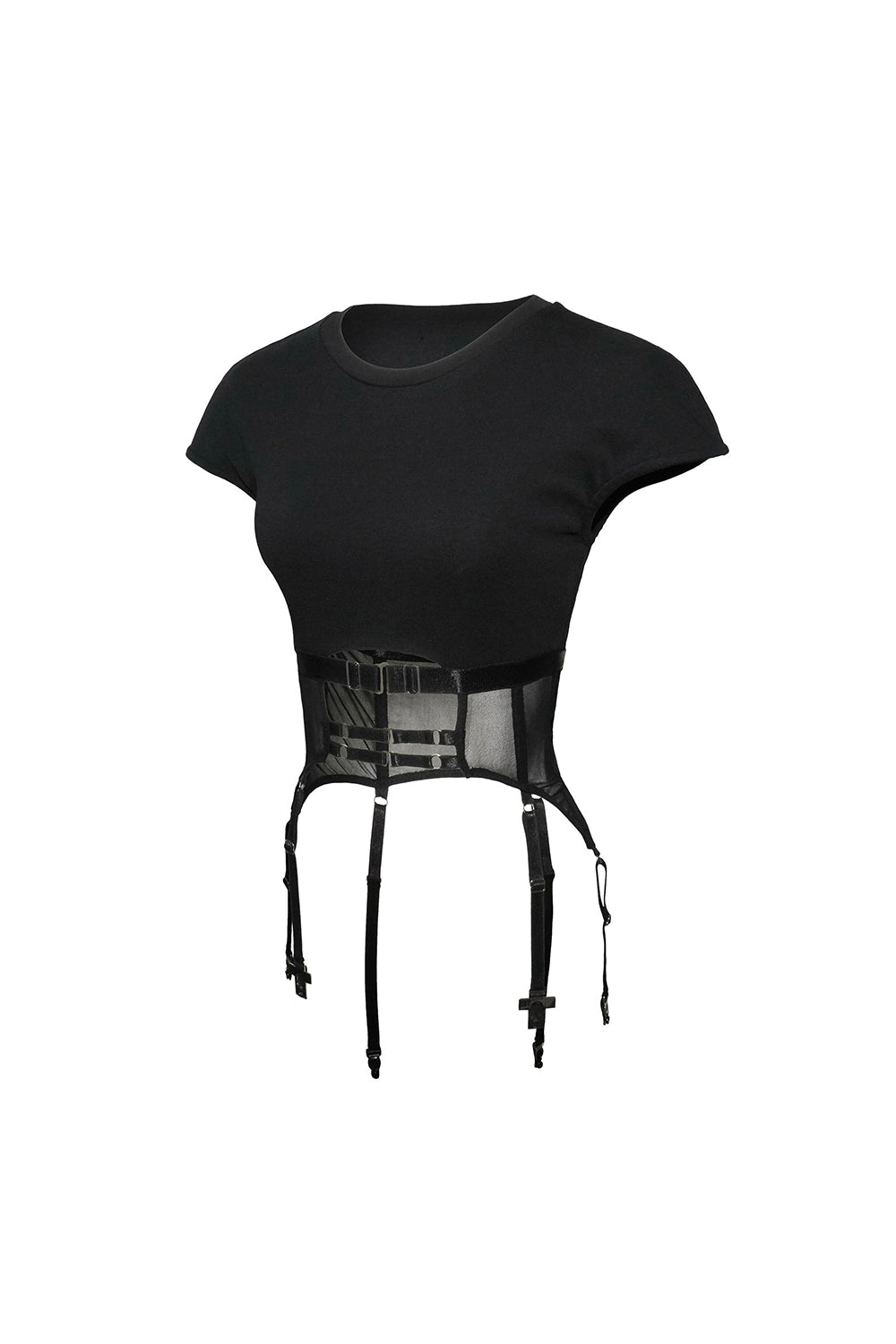 belted panel corset tops