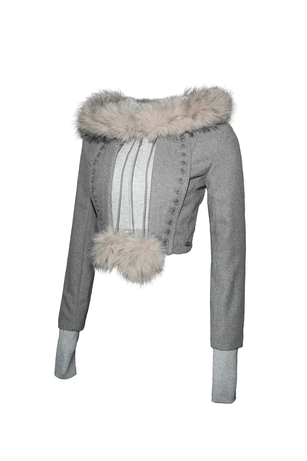 layered trim jacket