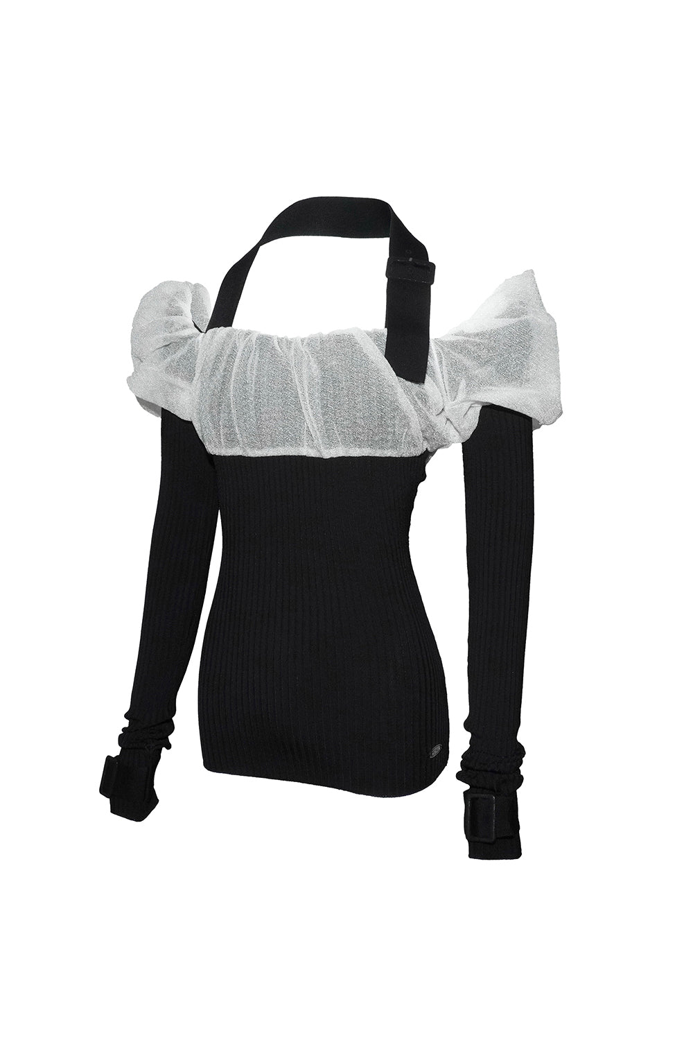 belted halter knit tops