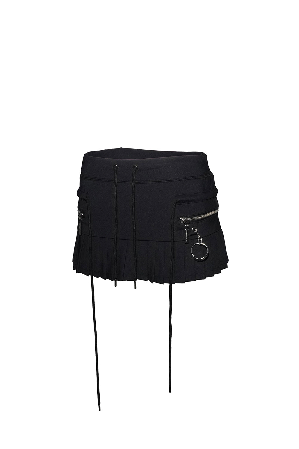 pleated jersey skirt mini