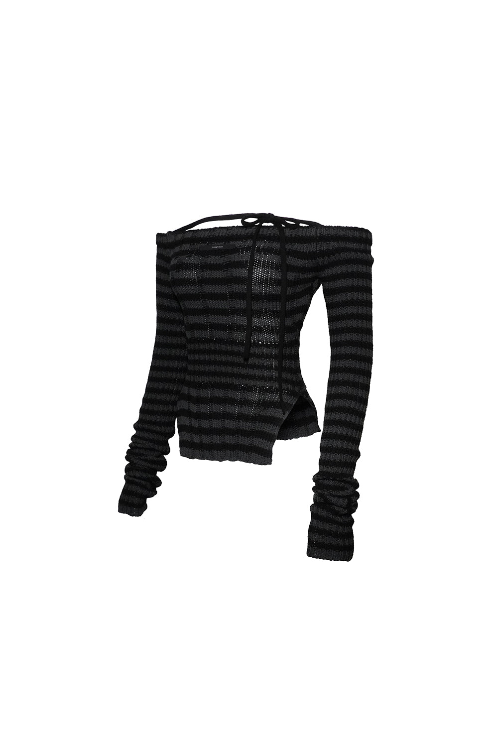 slit offshoulder knit