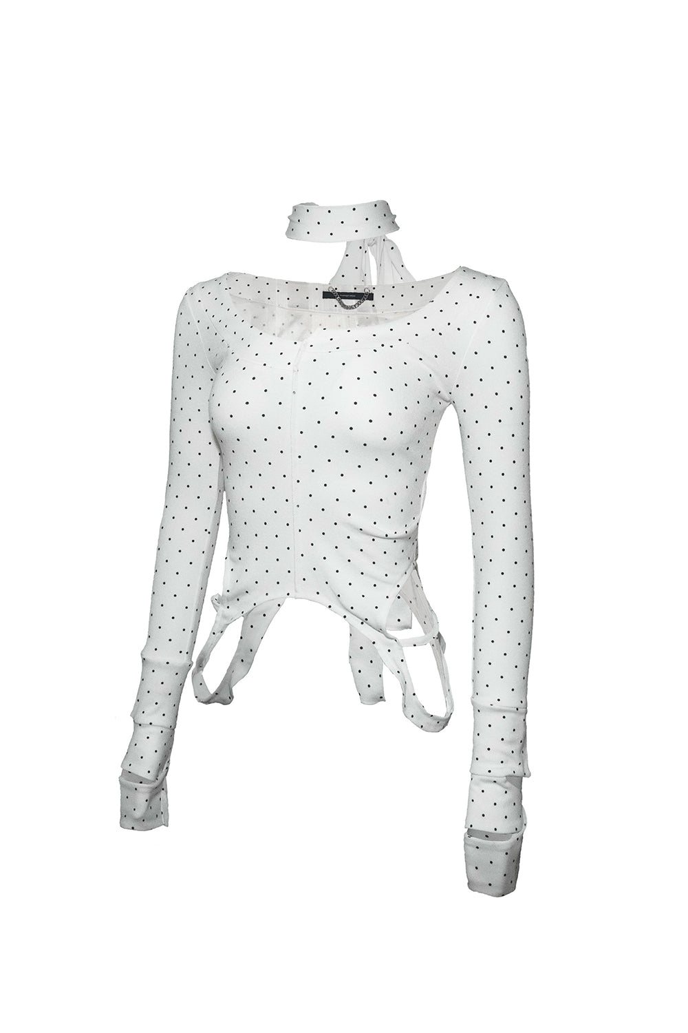 loop dot tie tops