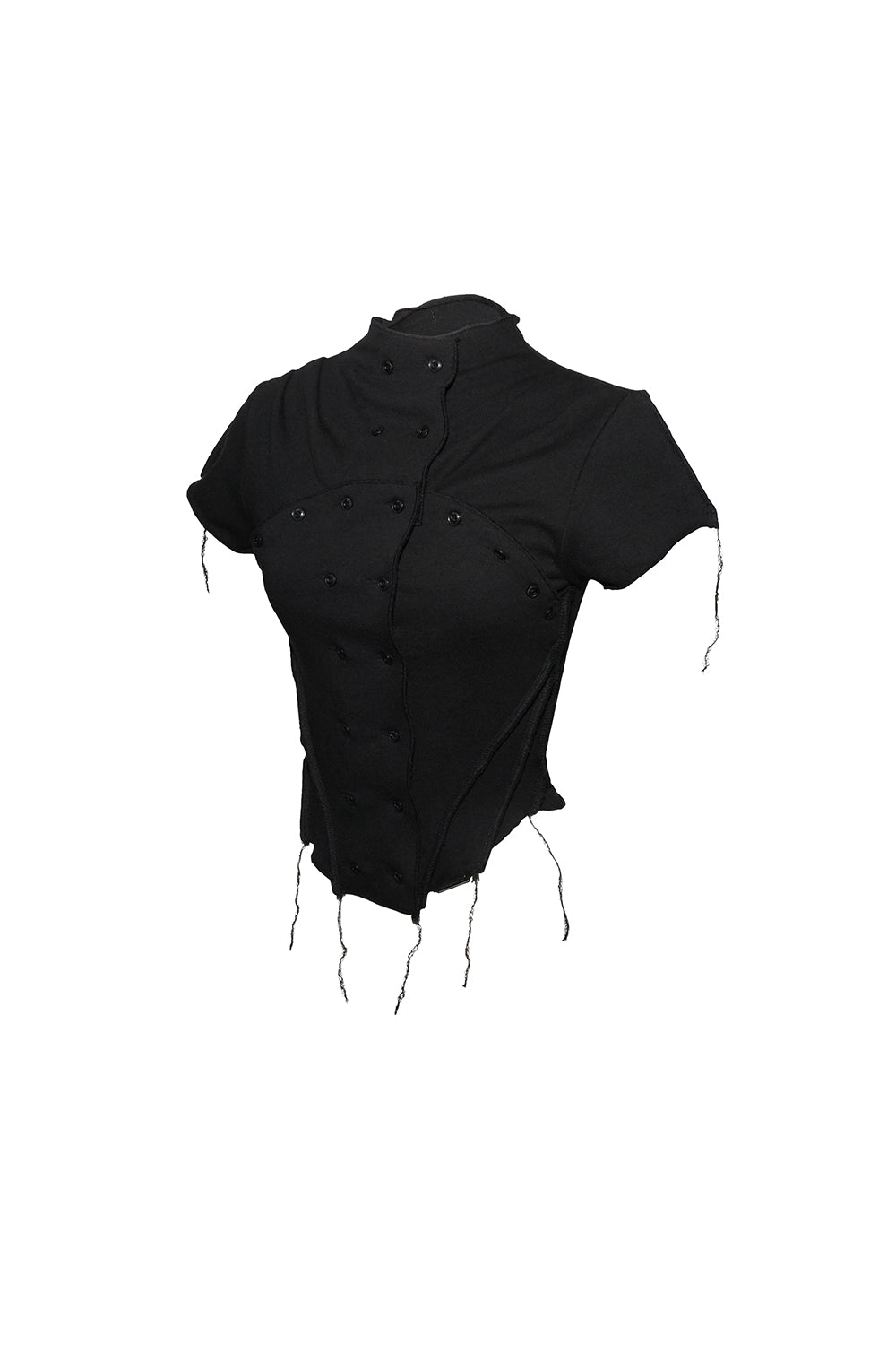 double button curve tops