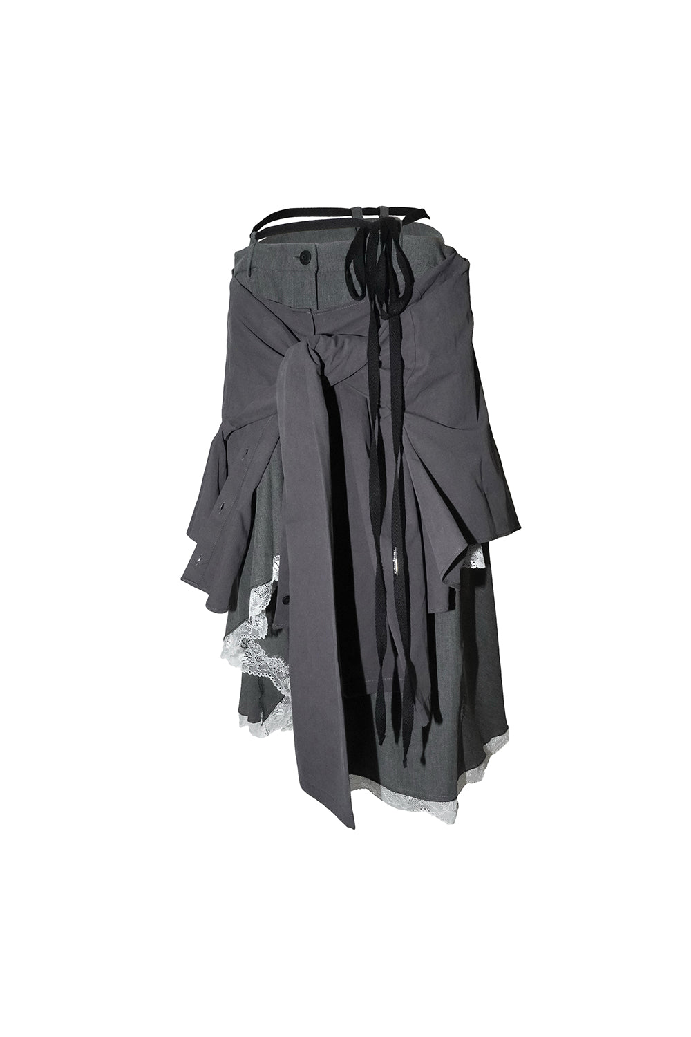 tailored lace drape skirt