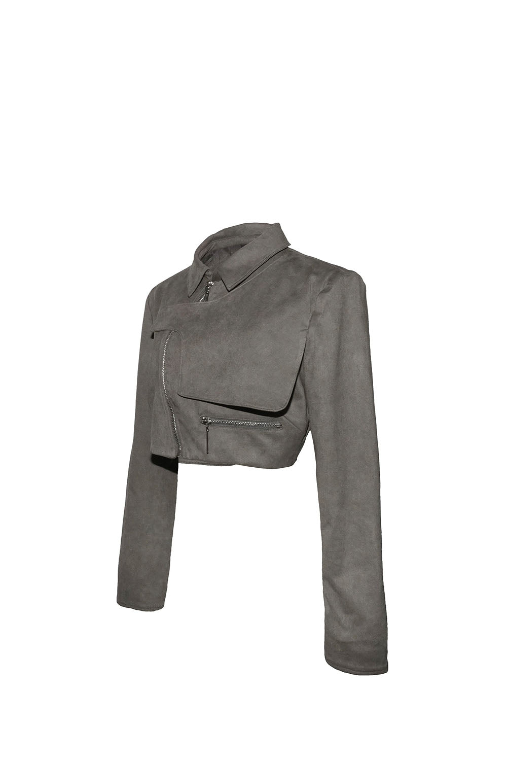 S suede cutout jacket