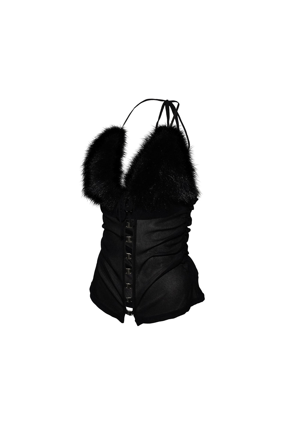 furry triangle hook tops