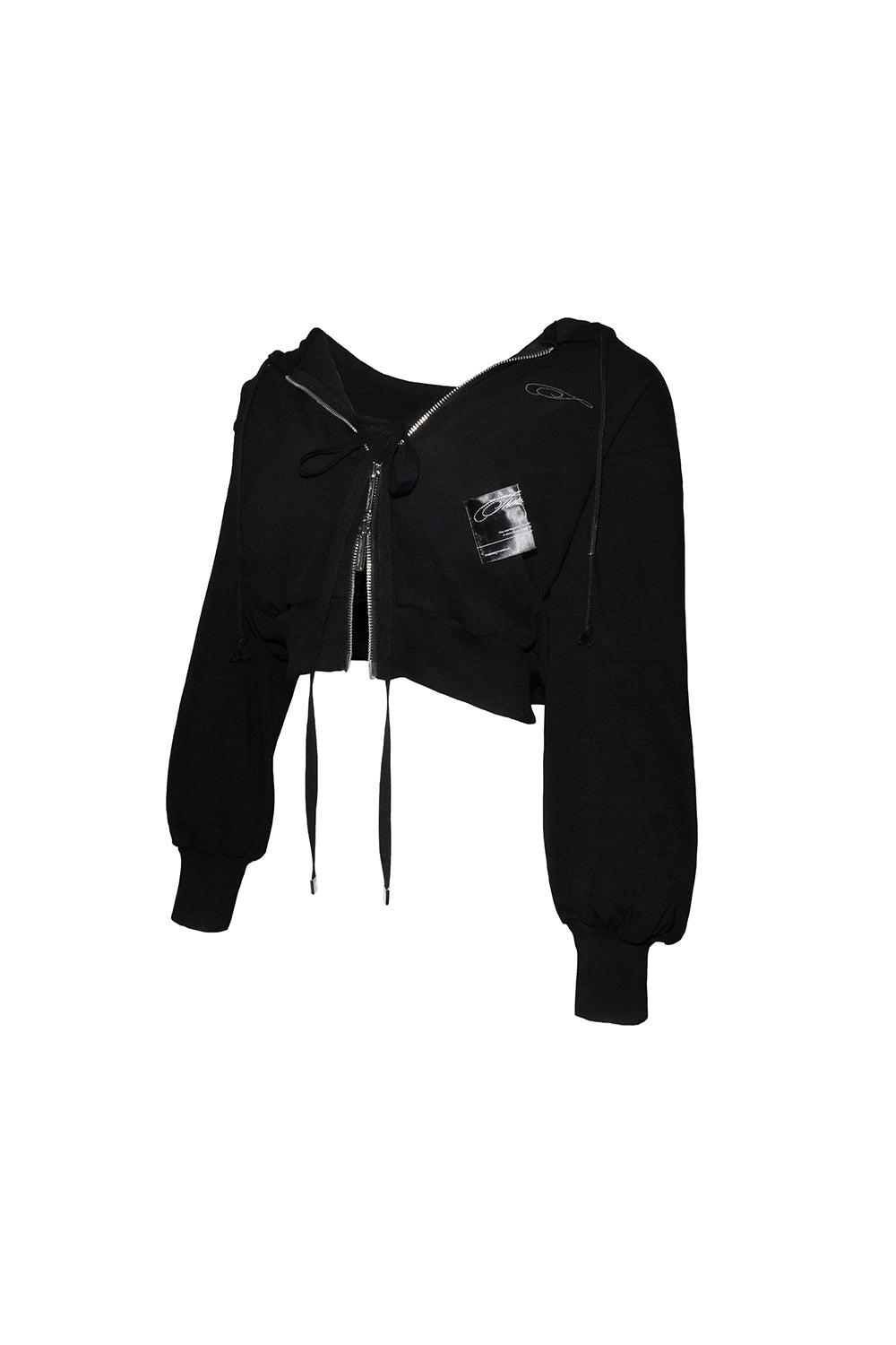 emblem cropped hoodie