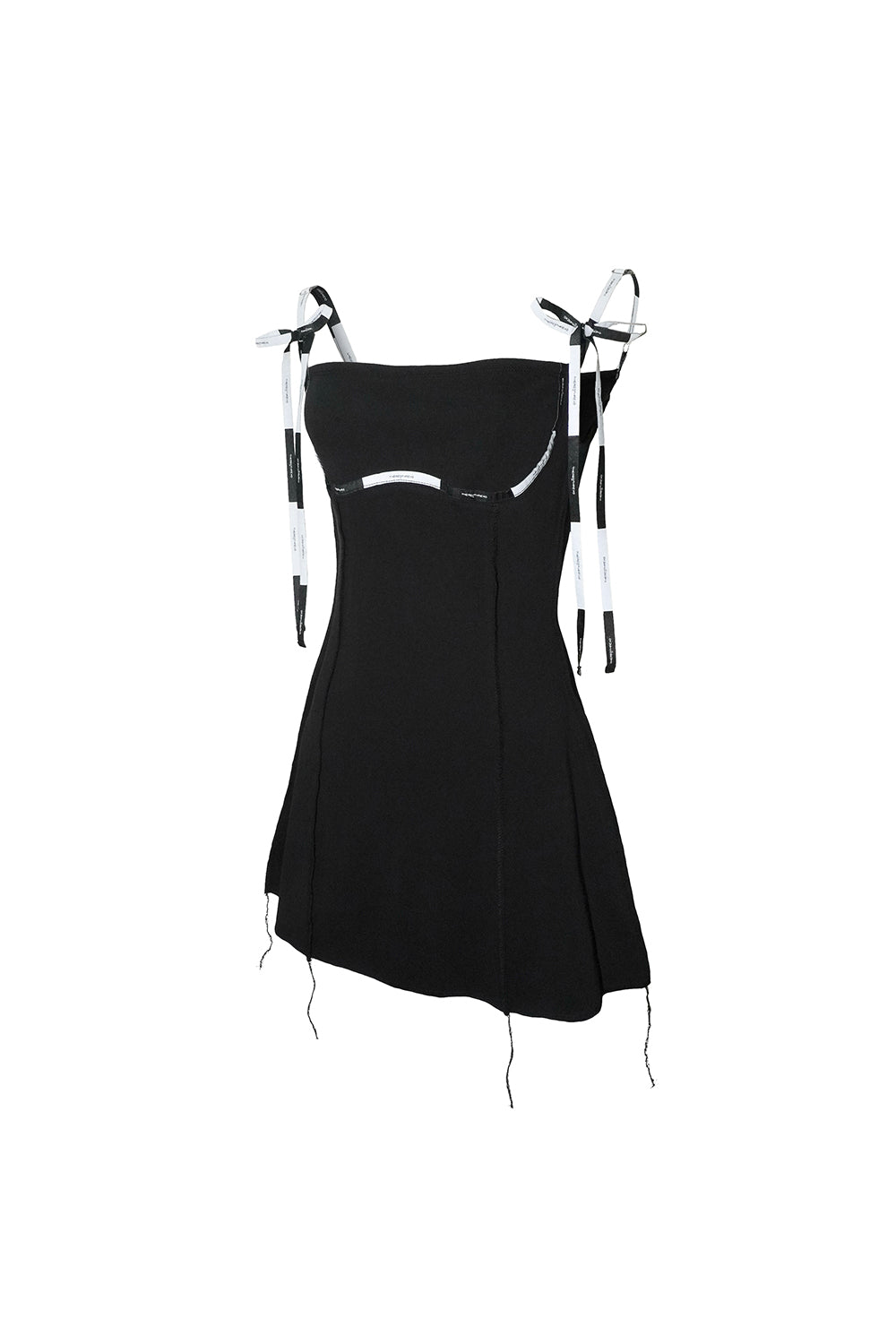 ribbon trim dress mini