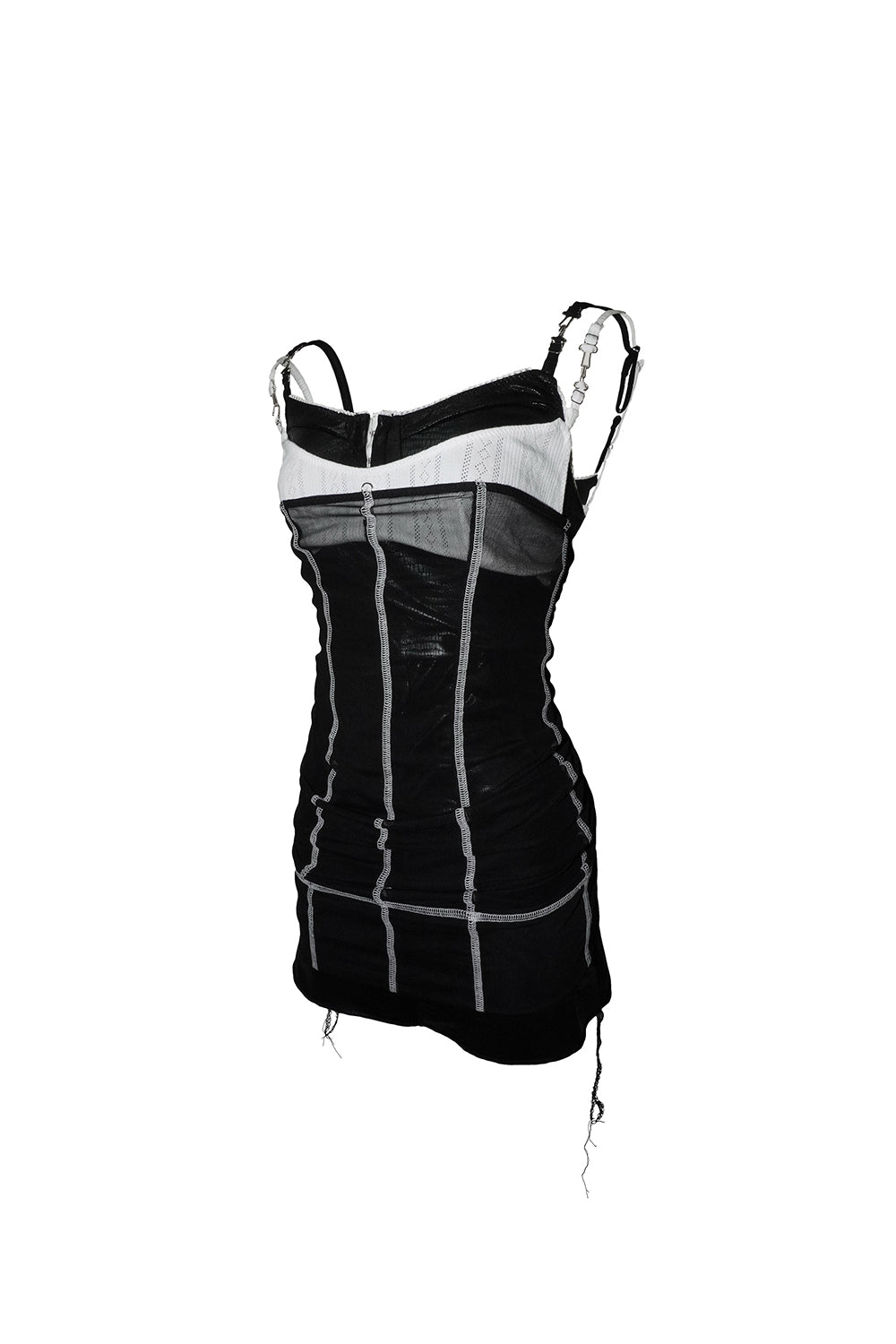 veil layered dress mini