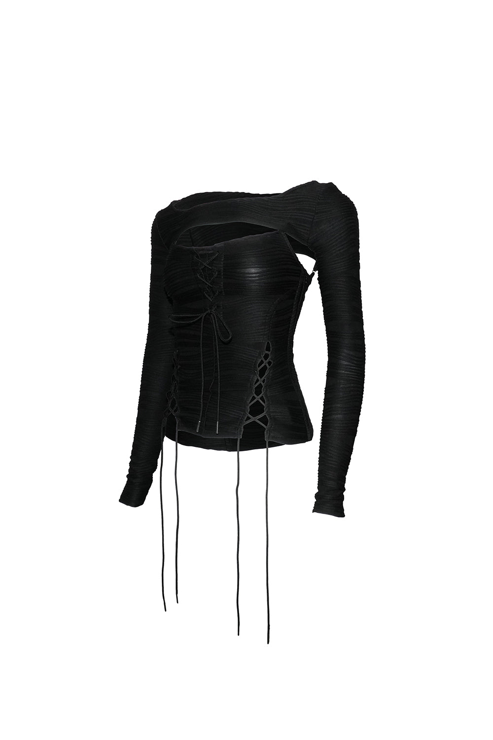 THEREDTHREAD / ザレッドスレッド】lace up layered corset