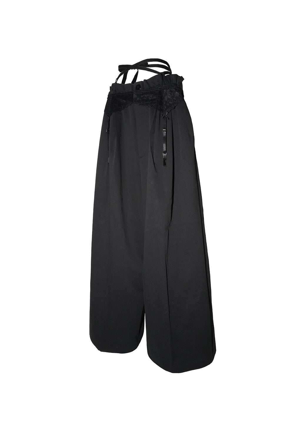 laced garter suit slacks