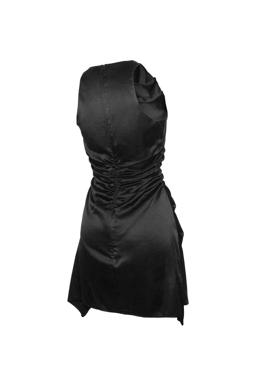 S satin flow dress mini
