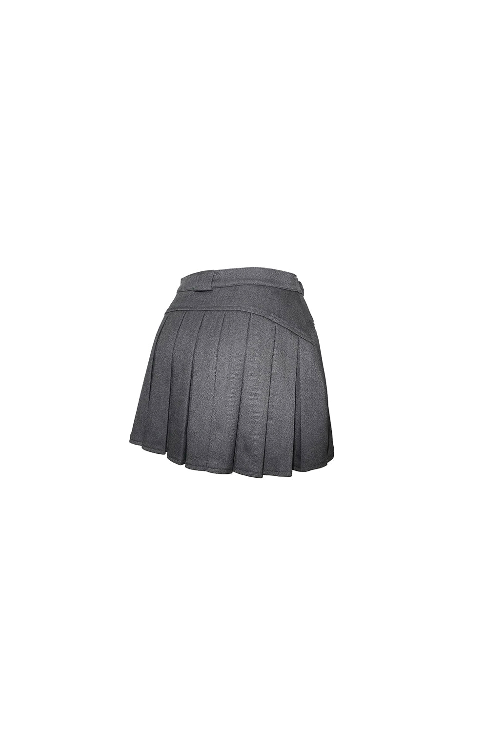 back pleats skirt