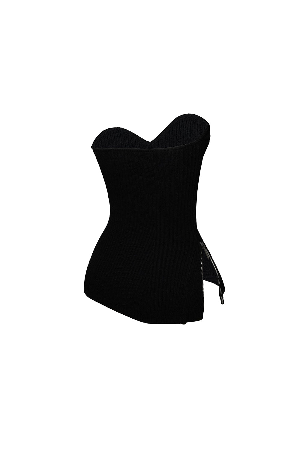 rib zip bare tops