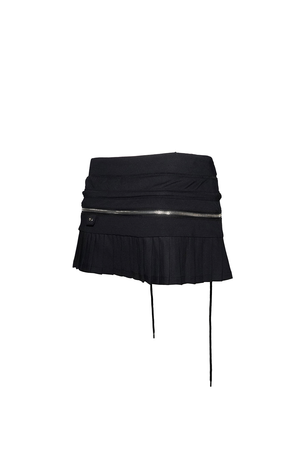 pleated jersey skirt mini