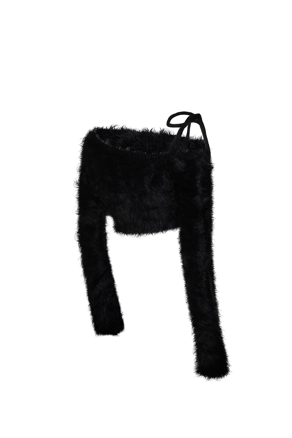 S feather knit cropped