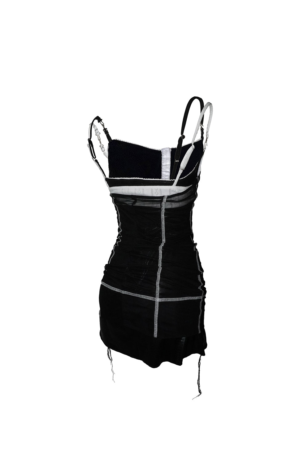 veil layered dress mini