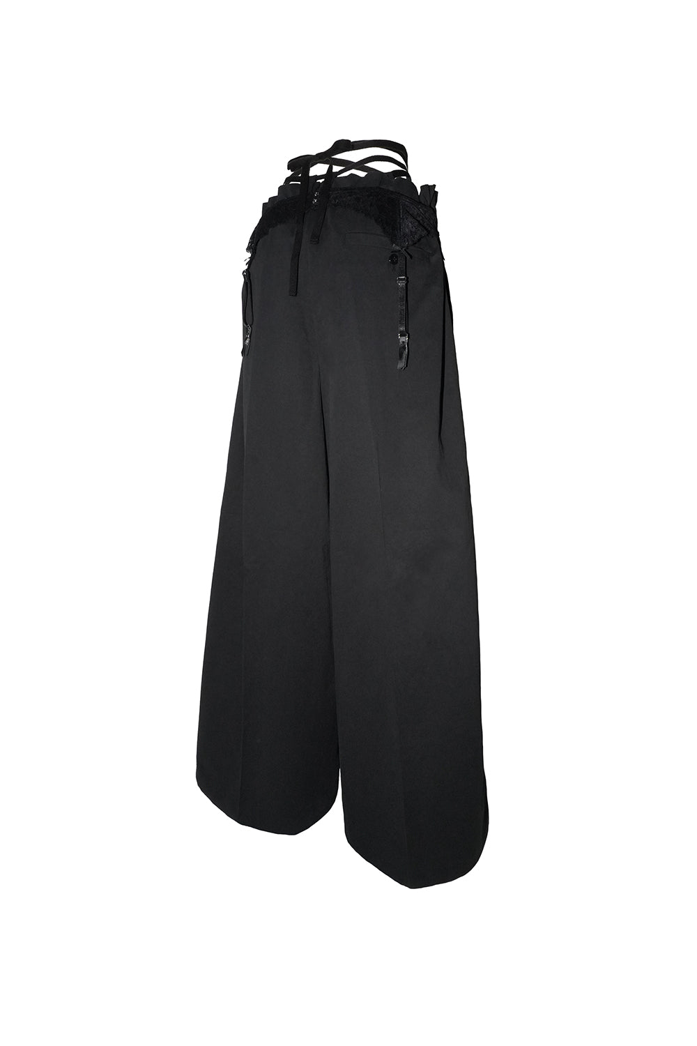 THEREDTHREAD / ザレッドスレッド】laced garter suit slacks