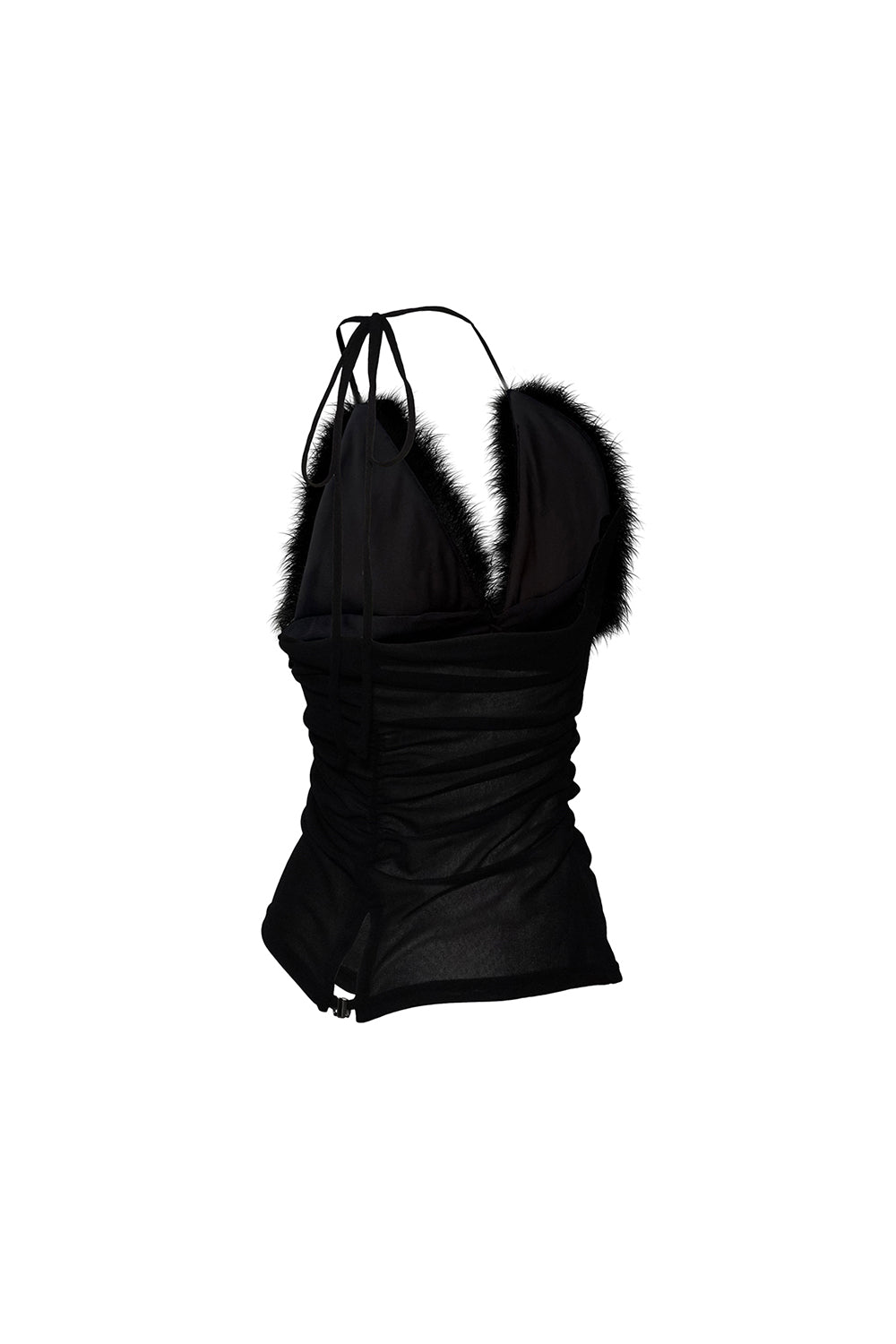 furry triangle hook tops