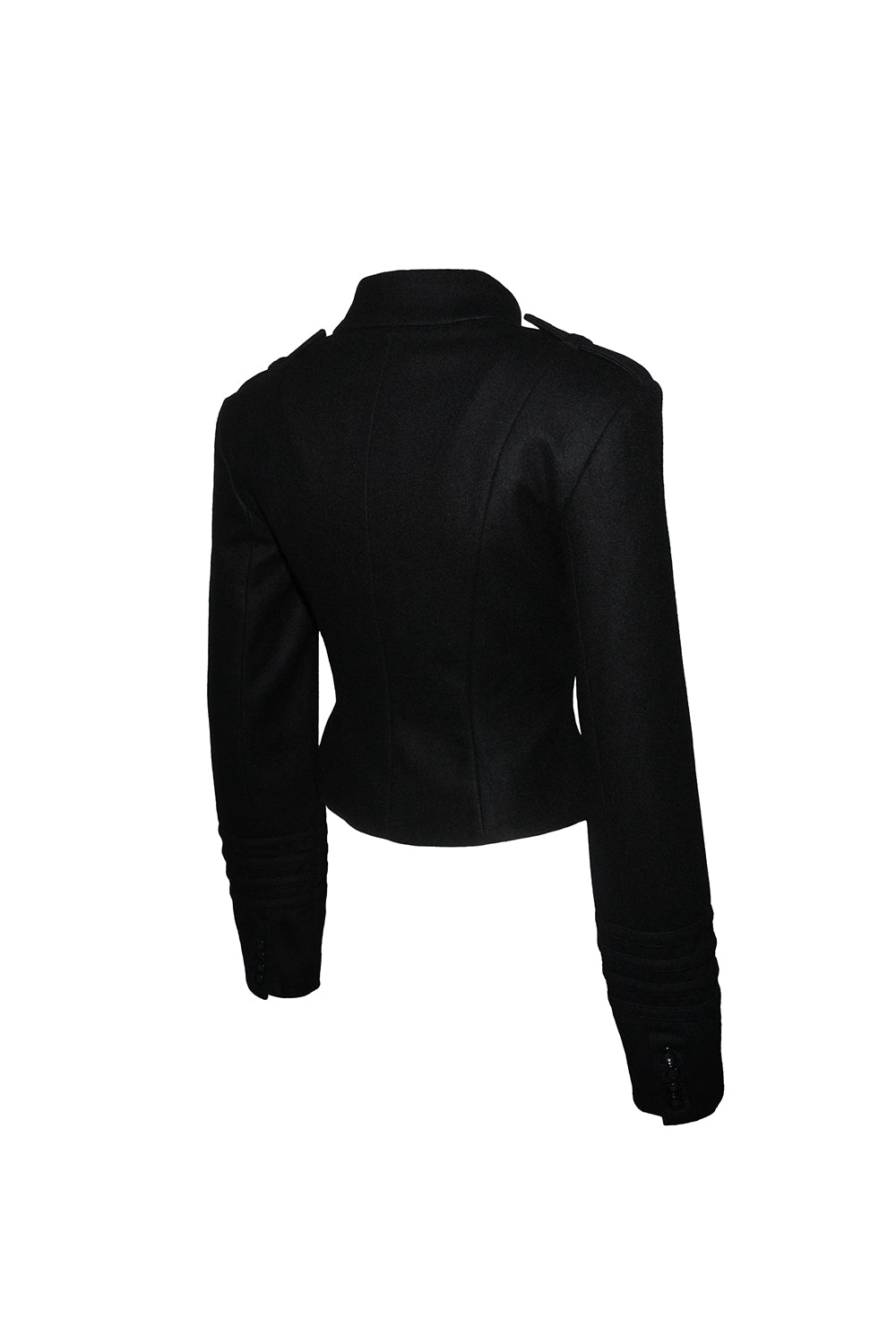 belted cross zip jacket