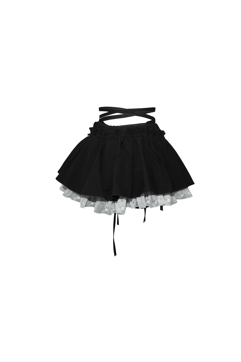 corded frill skirt mini