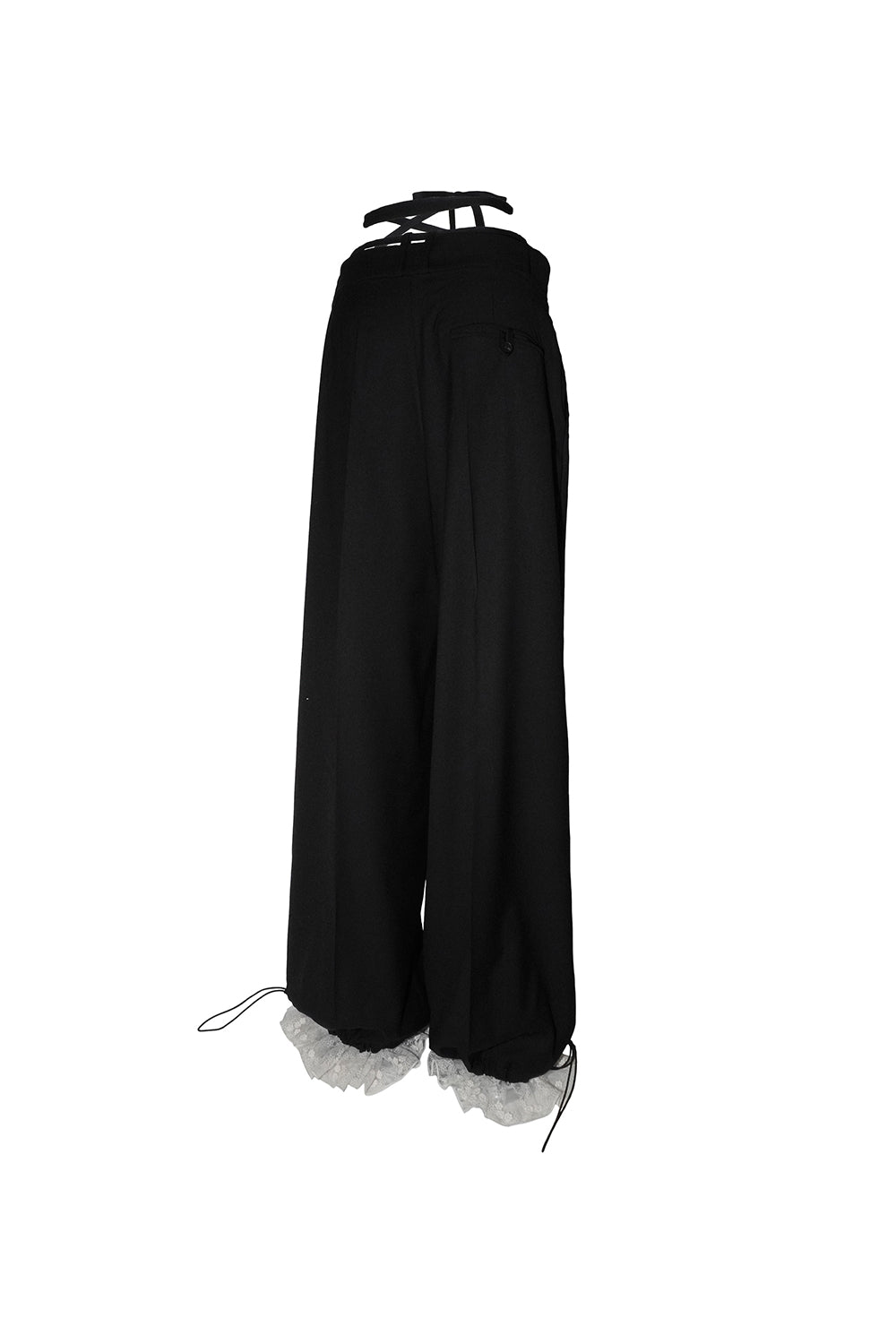 corded tailored pants lace