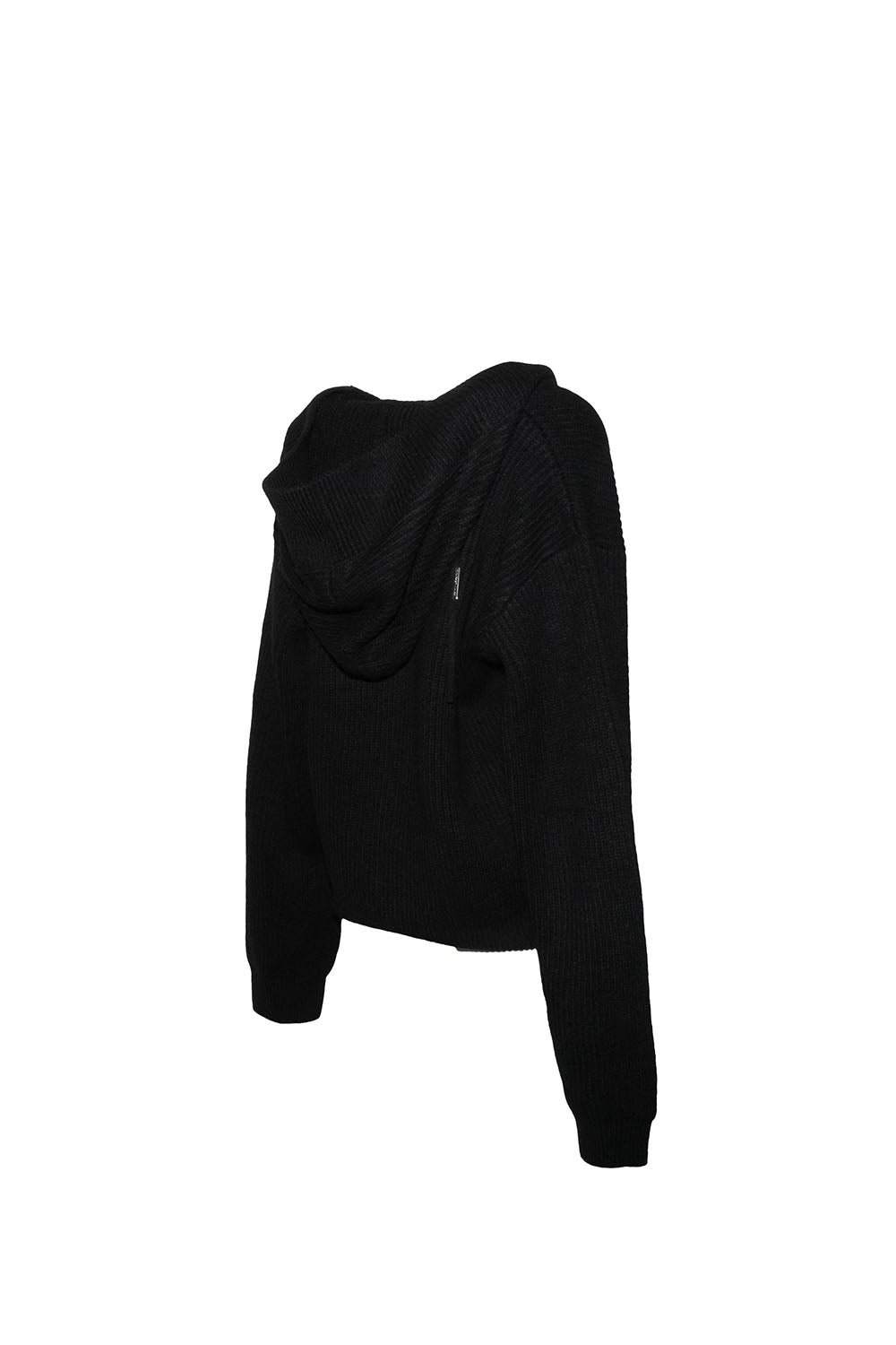 S button knit hoodie