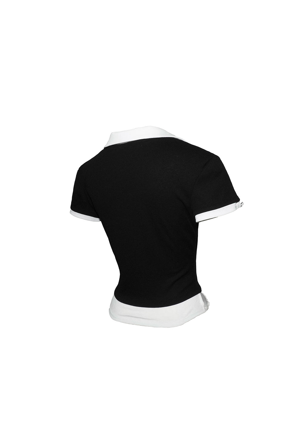 bicolor layered tops short