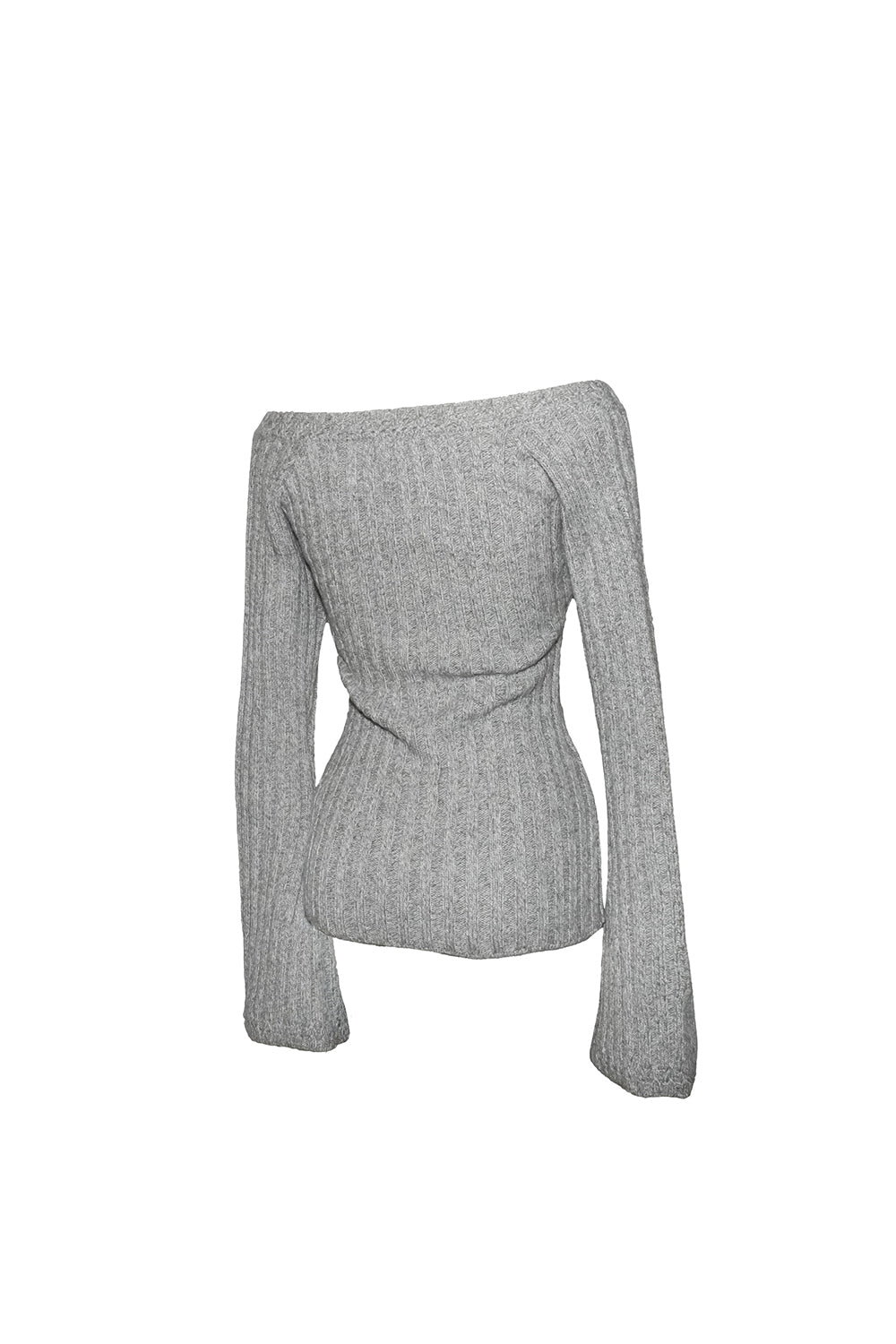 S rib knit tops ribbon