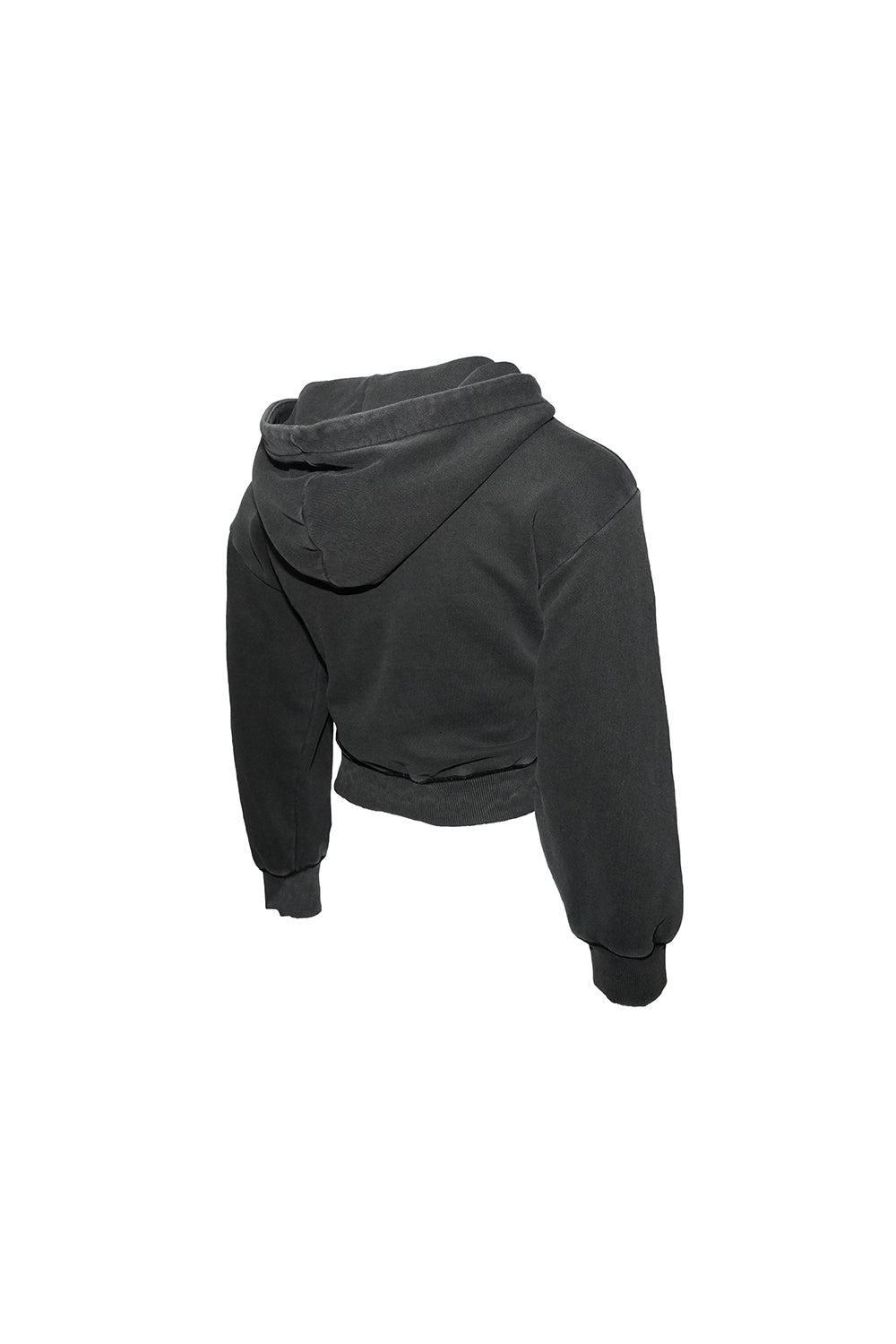 mid sleeve cropped hoodie 2