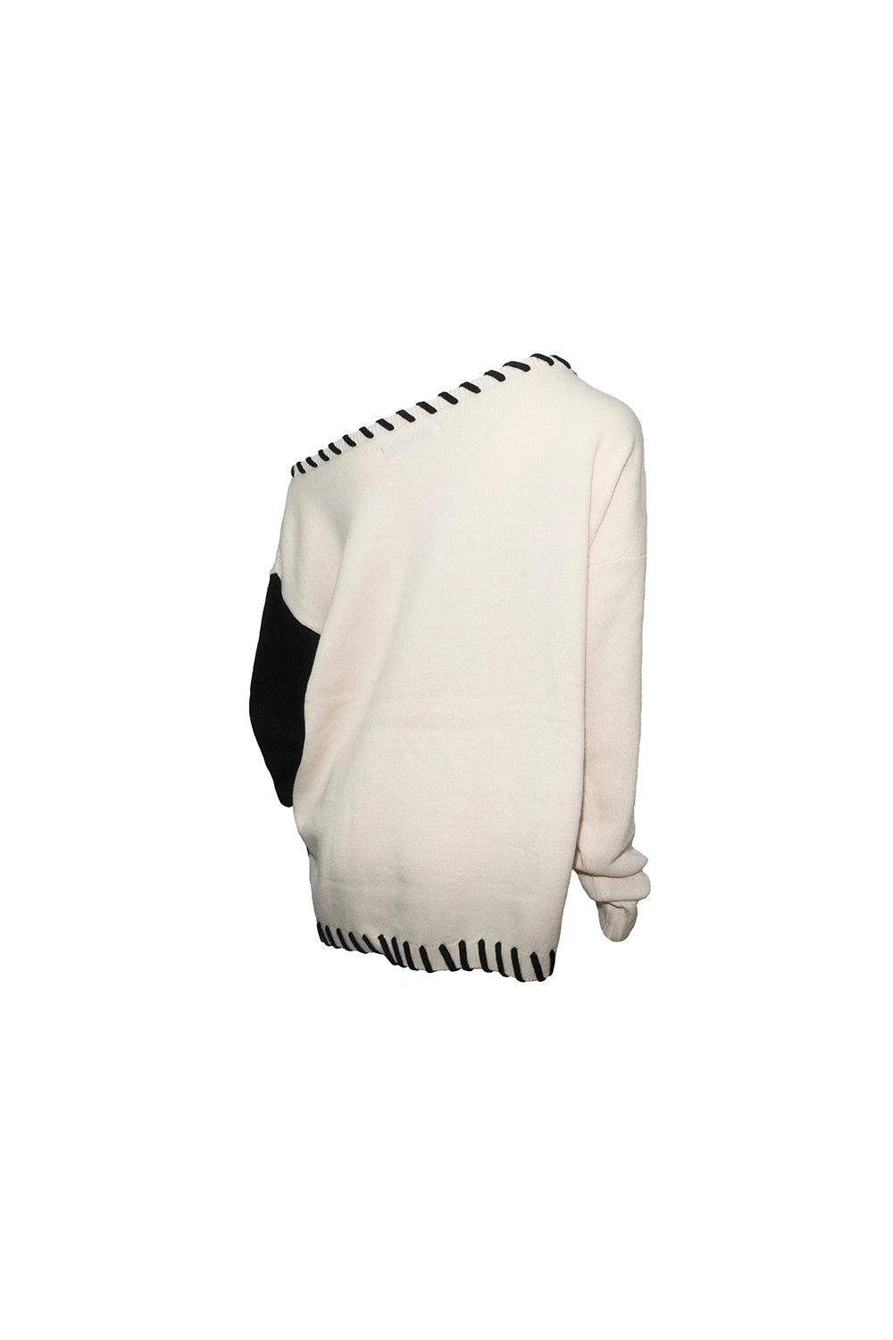 contrast stitch knit