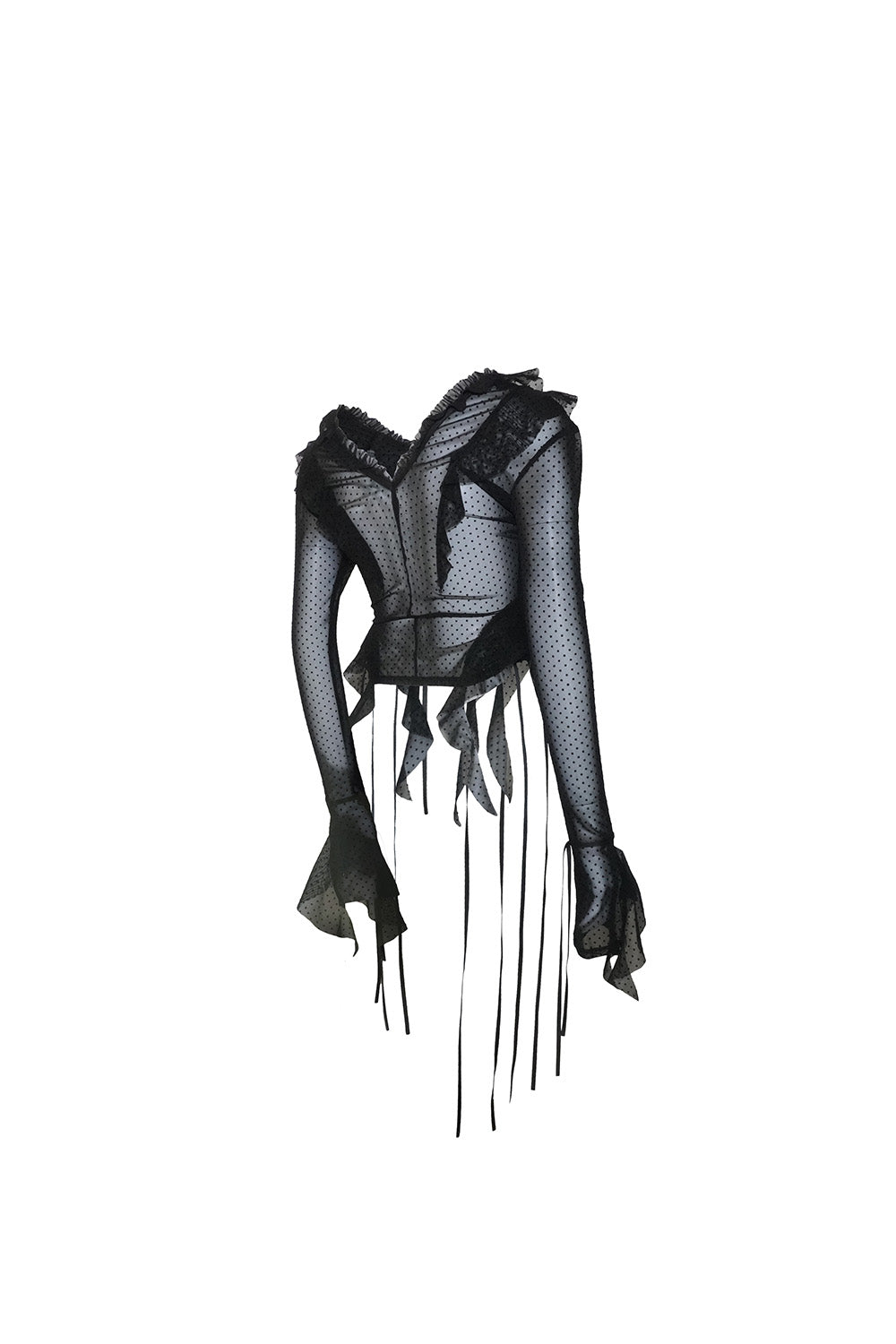 THEREDTHREAD / ザレッドスレッド】S dot flow frill tops