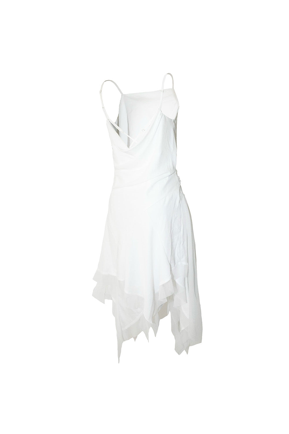 S asymmetry ruffle dress