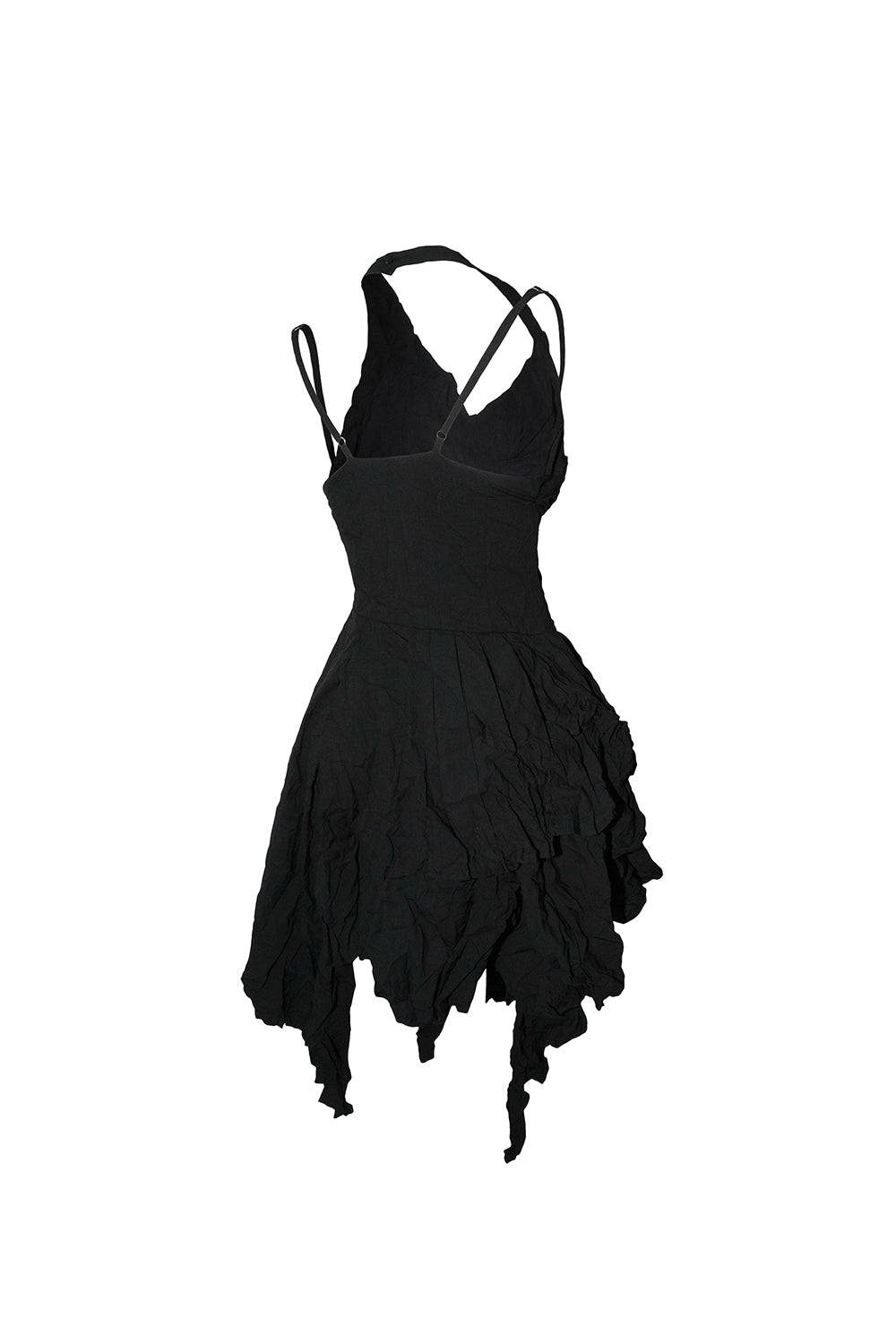 crinkled layered dress