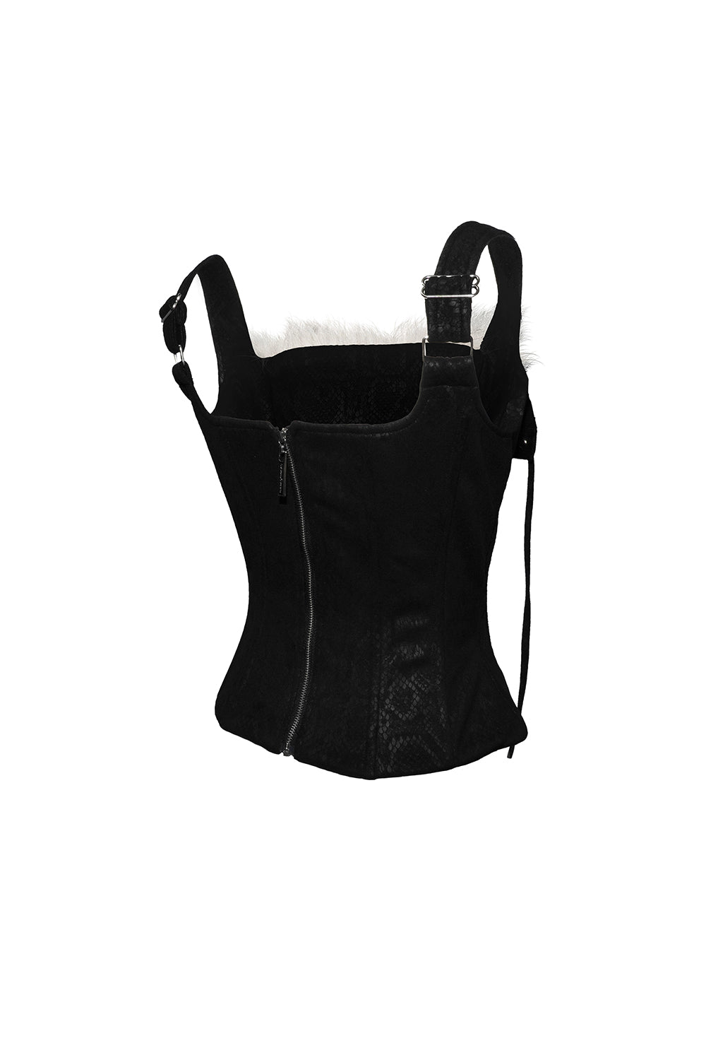 python fur corset tops