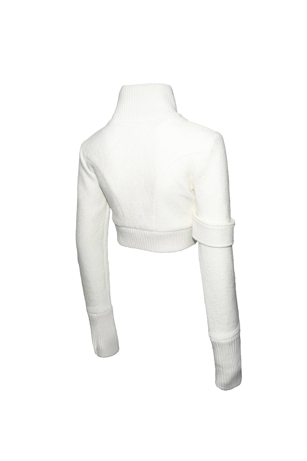 belted zip jacket cropped