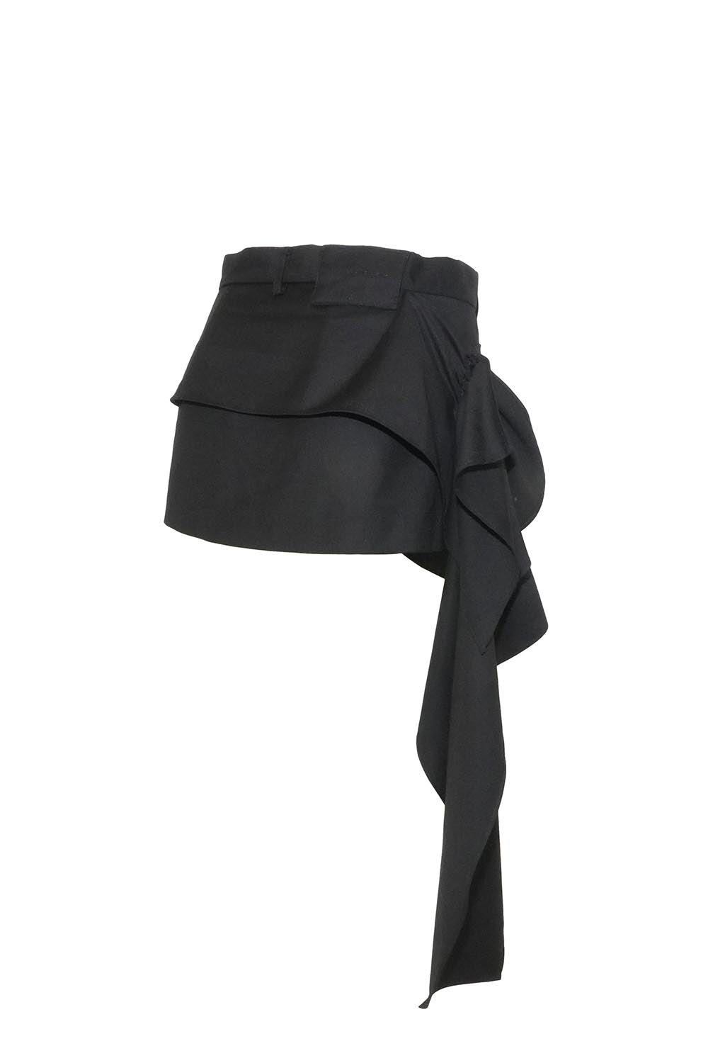 S drape tail skirt mini