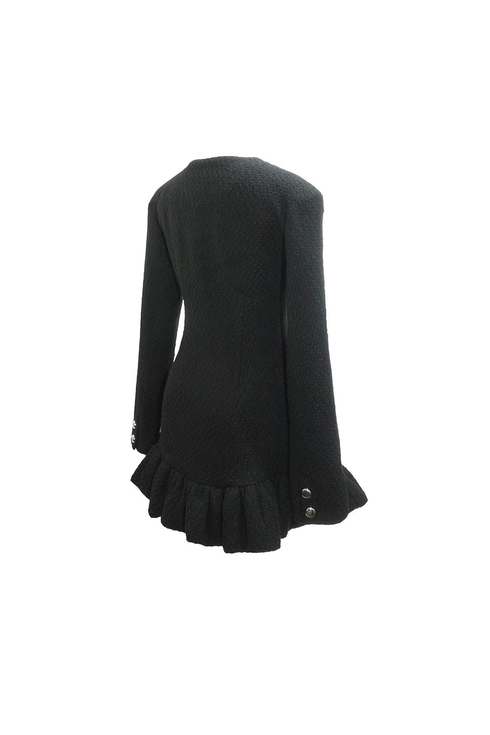 S tweed balloon dress mini