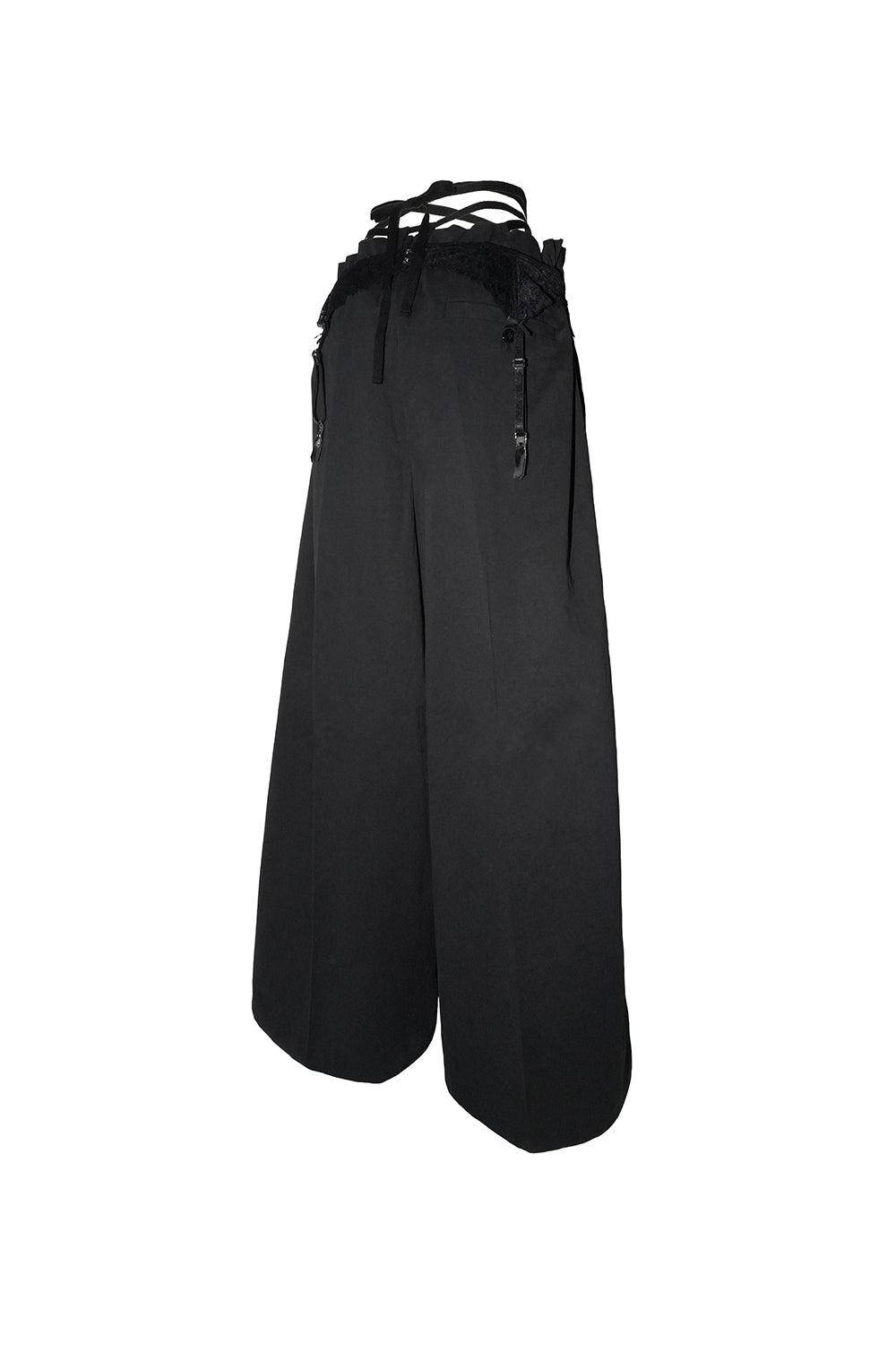 laced garter suit slacks