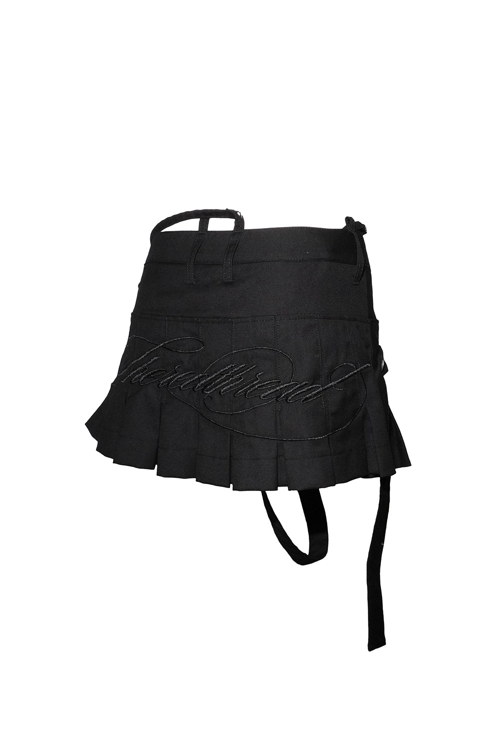 script pleated skirt mini