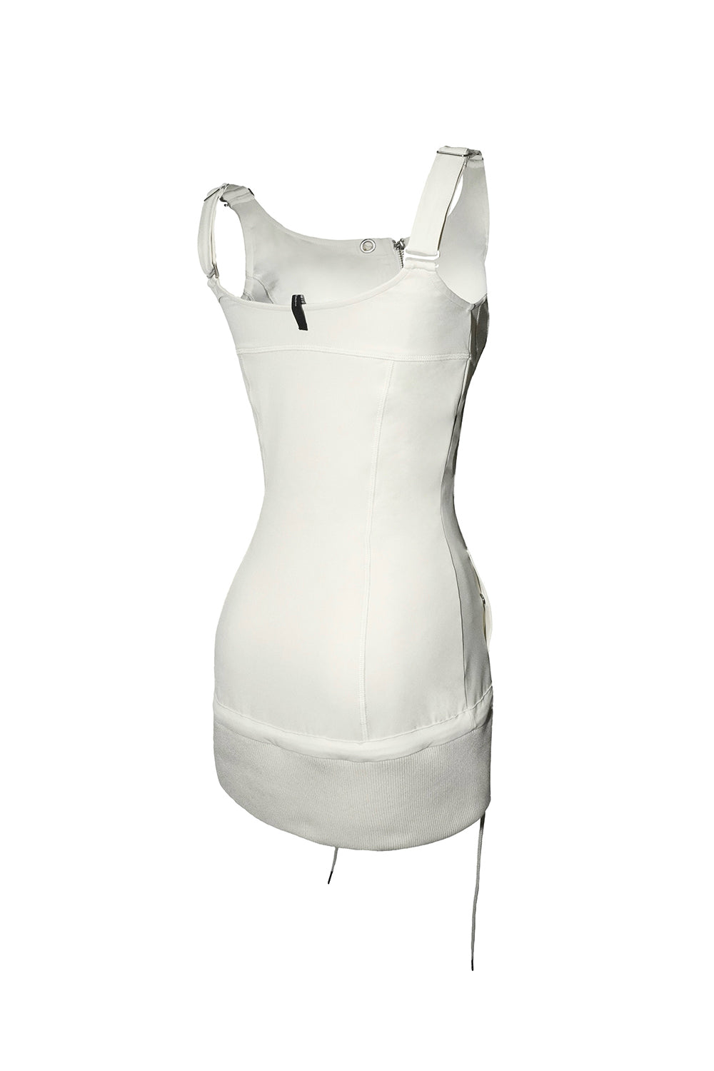 jersey zip dress mini