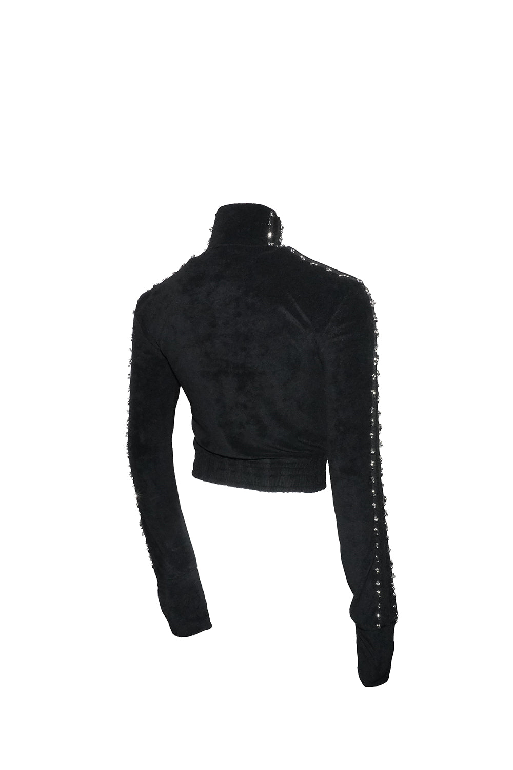 S beaded track jersey jacket