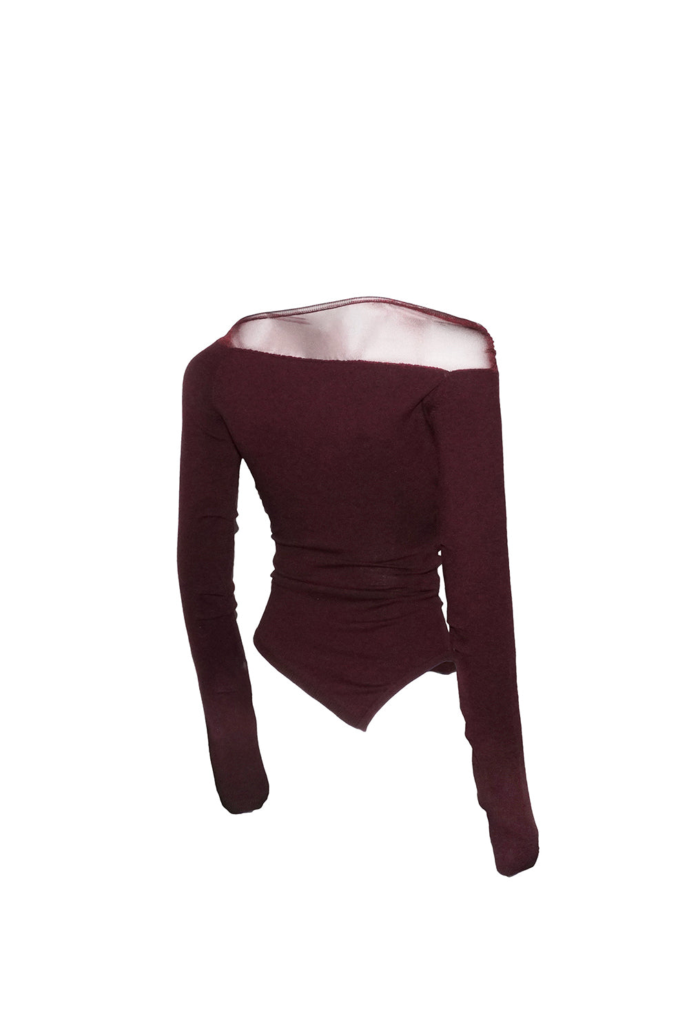 S sheer asymmetric tops