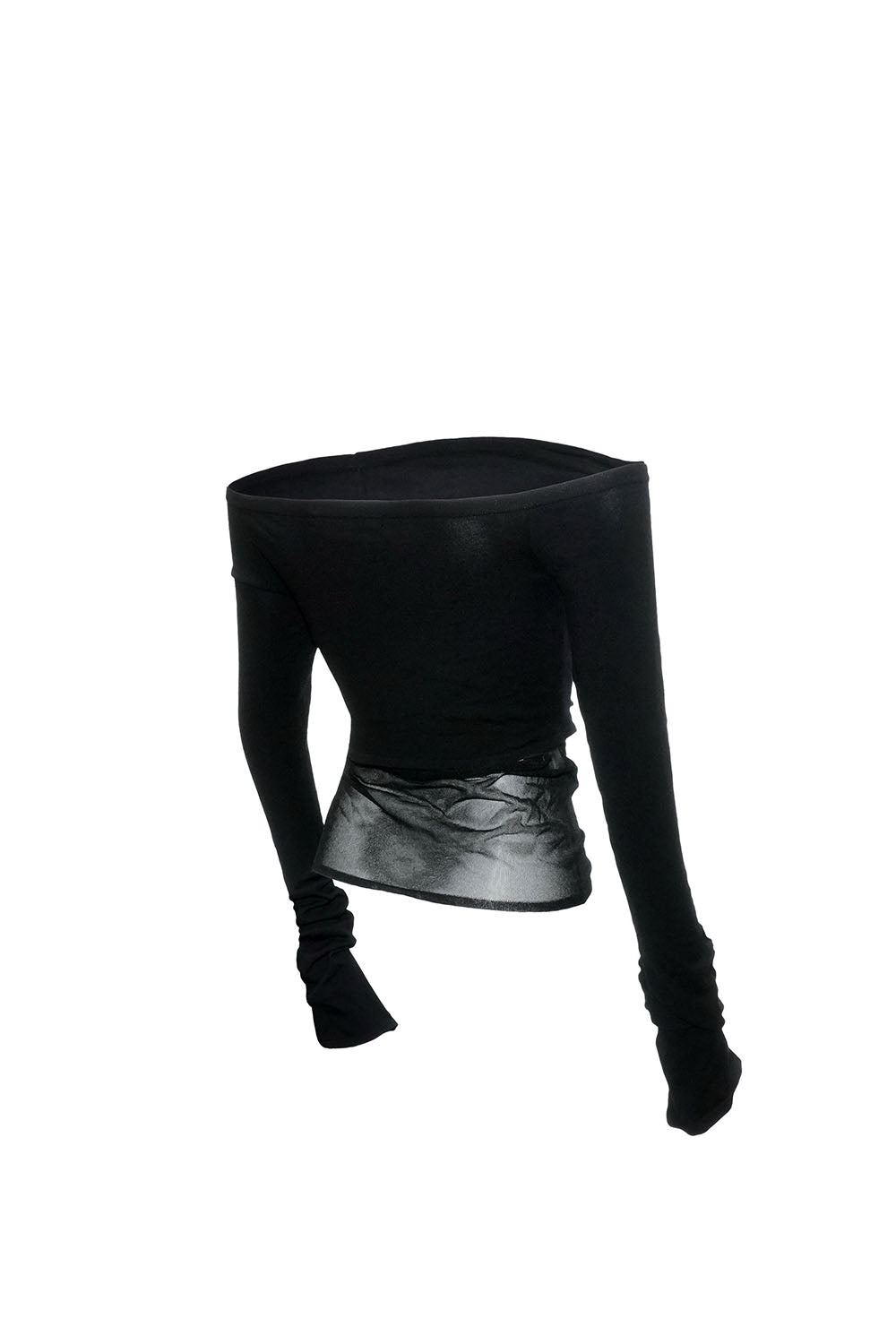 S button layered knit tops