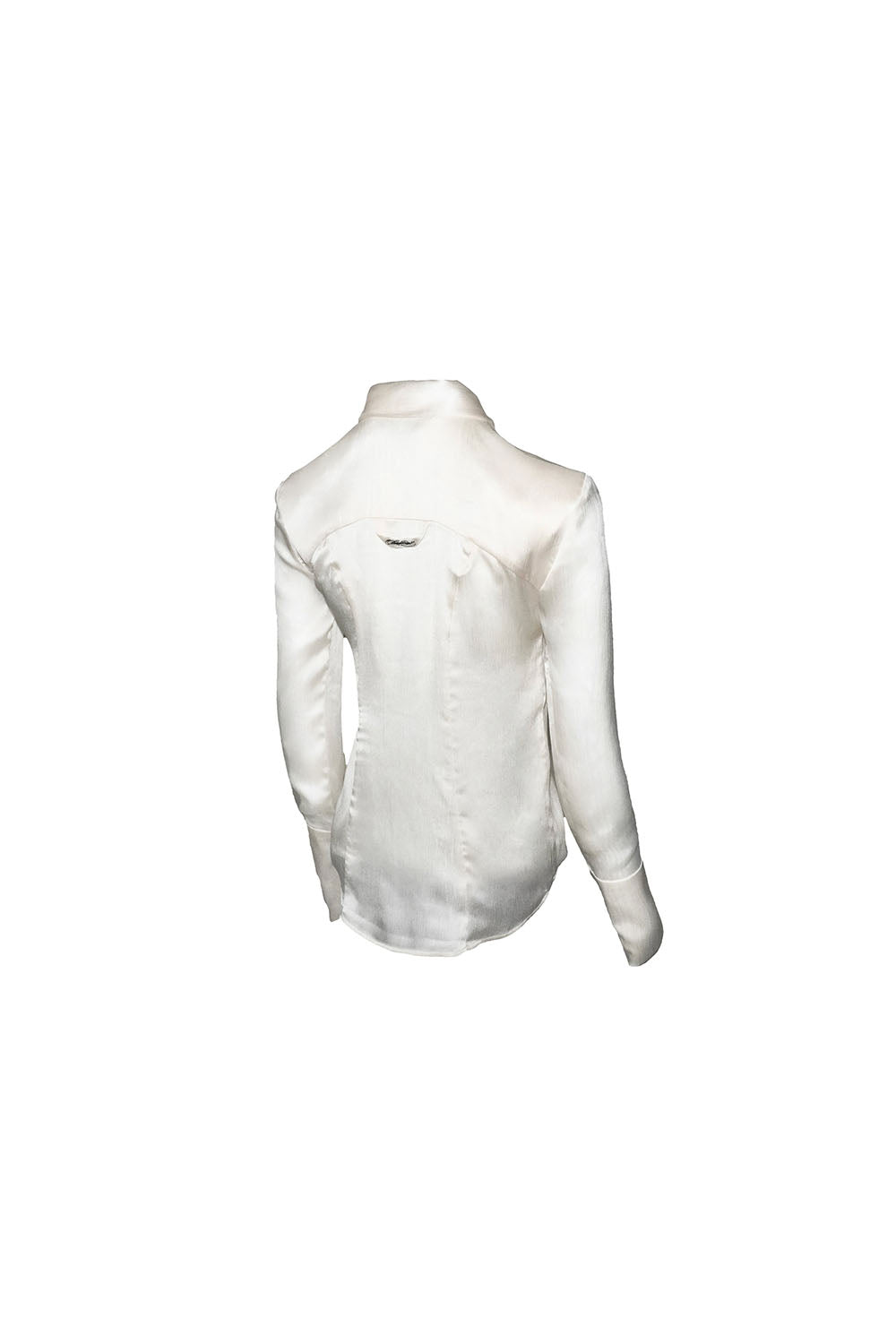 S satin bow tie blouse