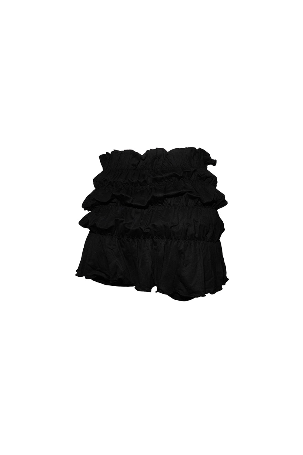 shirred frill skirt mini