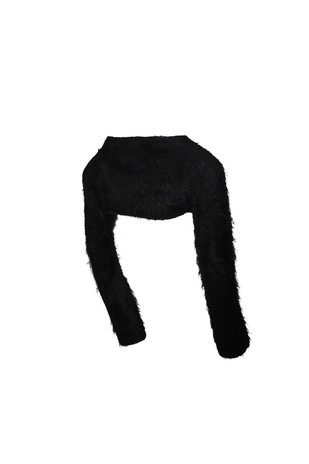 S fuzzy tops cropped