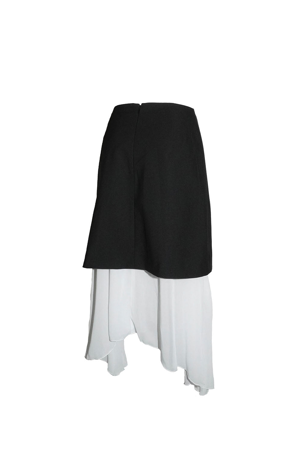 S structured drape midi skirt